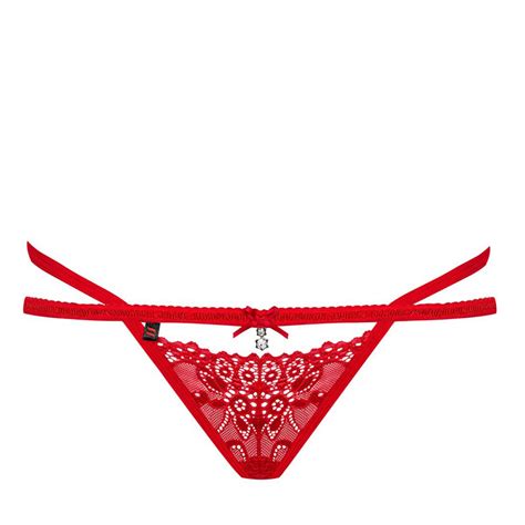 String Rouge En Dentelle Obsessive Lemon Curve