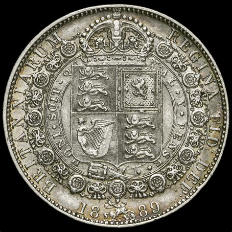 Queen Victoria Jubilee Head Silver Half Crown Scarce Gvf Aef