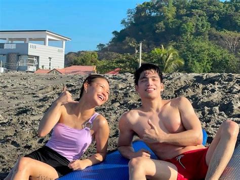 LOOK: Althea Ablan, Prince Clemente try surfing in San Juan, La Union ...