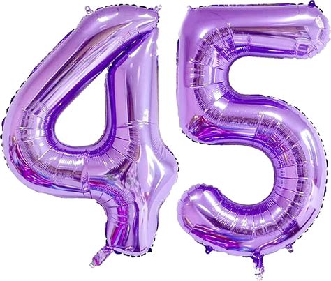 Eshilp 40 Inch Number Balloon Foil Balloon Number 45 Jumbo