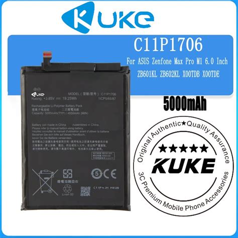 Original KUKE C11P1706 Battery For Asus Zenfone Max Pro M2 6 26inch M1