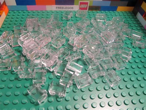 New 100 Pieces Lego Brick 1x2 Trans Clear 1 X 2 Lot Ebay