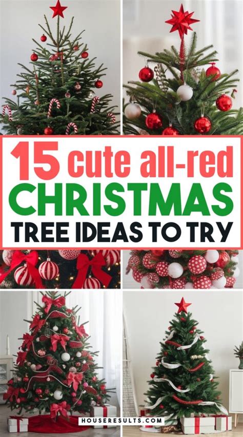 15 All-Red Christmas Tree Decor Ideas - HouseResults
