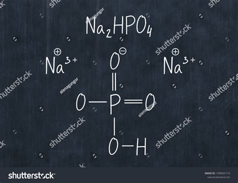 Sodium Hydrogen Phosphate Formula Handwritten Chemical Stock