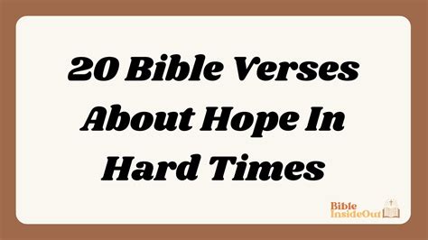 20 Bible Verses About Hope In Hard Times Bible Insideout