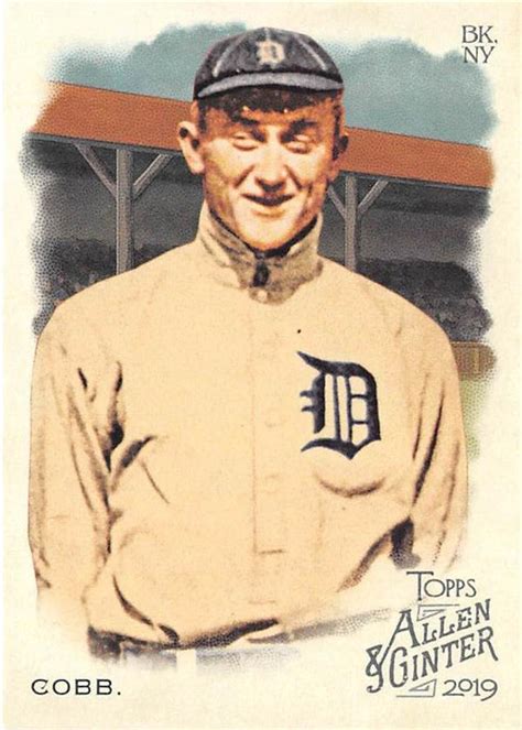 Ty Cobb Baseball Card Detroit Tigers Topps Allen Ginters