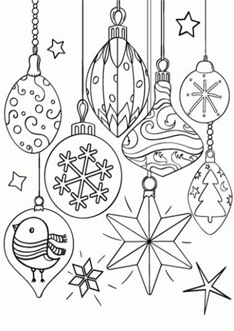 Christmas Ornament Coloring Pages Tulamama