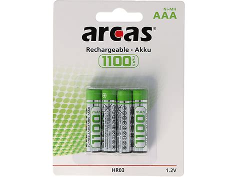 Arcas Arcas Micro Aaa Akku 4er Pack 1100mah Nimh Nickel Metallhydrid