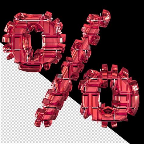 Symbole En Rouge Transform Psd Premium