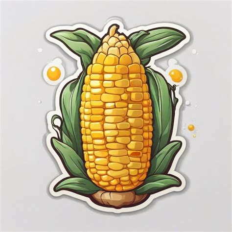 Corn Cartoon Vector Background Premium AI Generated Image