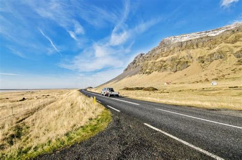 Driving Ring road Iceland stock image. Image of travel - 57424557