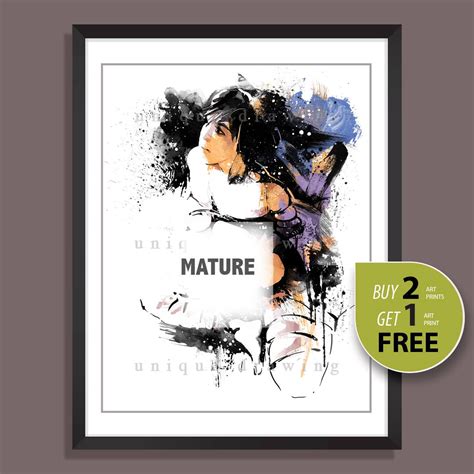 Mature Nude Print Nude Art Erotic Art Whipped Female Print Bdsm