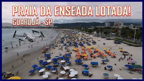 PRAIA DA ENSEADA NO GUARUJÁ SP LINDA E CHEIA DRONE EM 4K YouTube