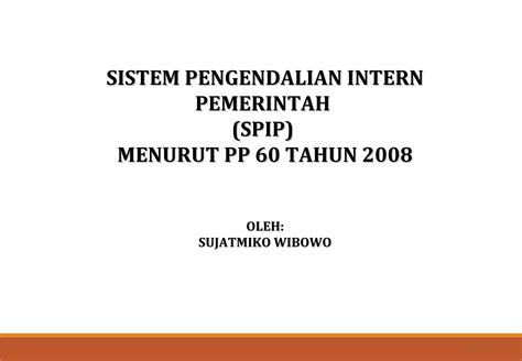 Sistem Pengendalian Intern Pemerintah Ppt