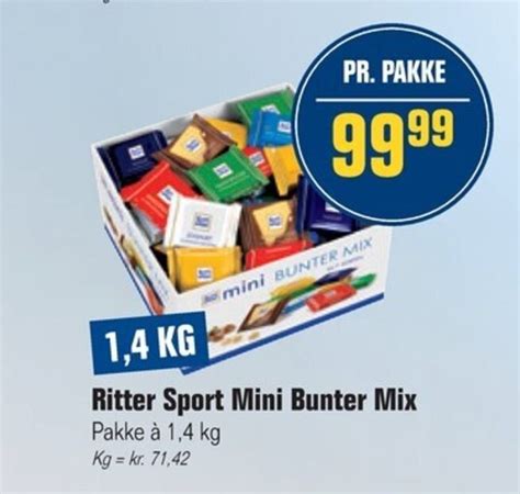 Ritter Sport Mini Bunter Mix Tilbud Hos Otto Duborg