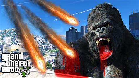 Meteors Vs King Kong Gta Kong Skull Island Mod Youtube