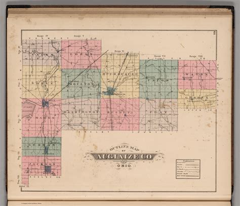 Outline Map Of Auglaize County Ohio David Rumsey Historical Map Collection