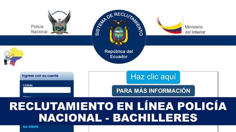 Reclutamiento En L Nea Polic A Nacional Ecuador En L Nea