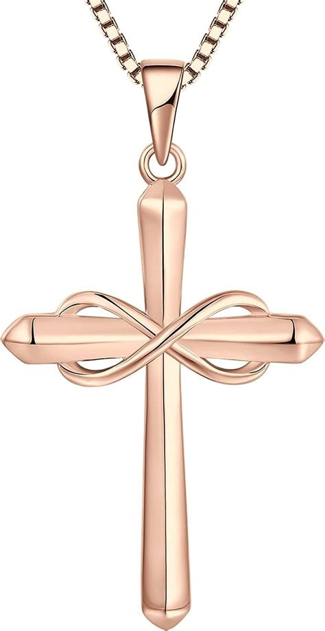 STARCHENIE Infinity Cross Necklace For Women 925 Sterling Silver