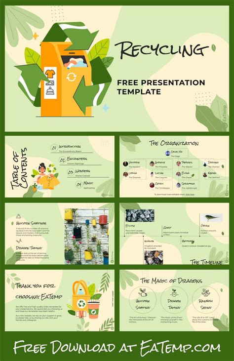 Recycling Ppt Presentation Template Google Slides Theme Eatemp