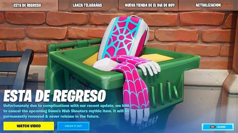 Gran Actualizaci N En Fortnite Regresa El Lanza Telara As De Spider