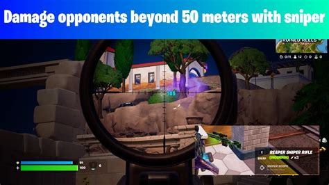 Fortnite วธทำ Damage opponents beyond 50 meters with sniper rifles