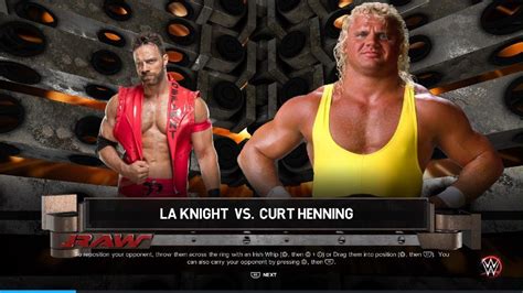 WWE 2K23 Gameplay LA Knight Vs Curt Hennig YouTube