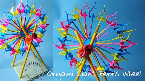 Tutorial Membuat Origami Giant Ferris Wheel How To Make A Paper