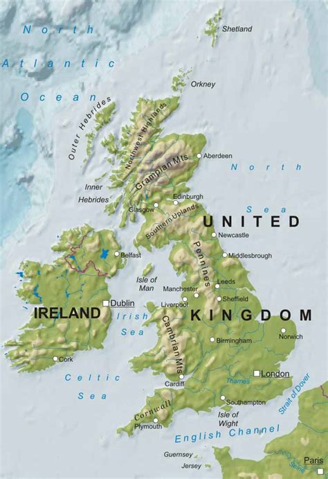 Map Of Ireland And The United Kingdom