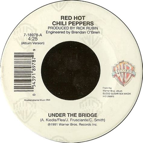 Red Hot Chili Peppers Under The Bridge 1991 Specialty Pressing