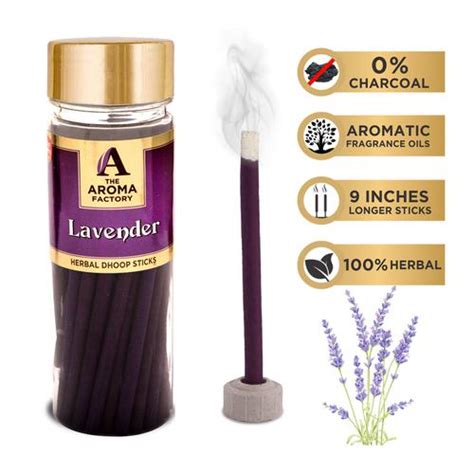 Buy The Aroma Factory Herbal Dhoop Batti Sticks Lavender Zero