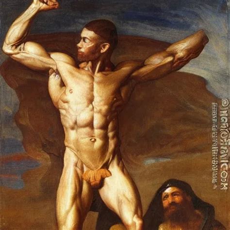 An Muscular Jedi Man Anatomy George Frederic Watts Stable Diffusion