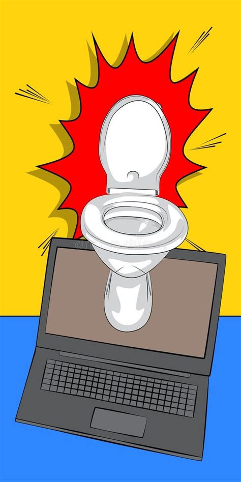 Flush Toilet Cartoon Stock Illustrations 1312 Flush Toilet Cartoon