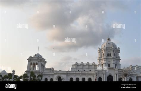 white Indian palace closeup Ujjayanta Palace in Agartala Tripura Stock ...