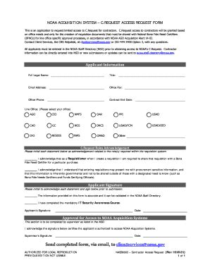 Fillable Online Corporateservices Noaa Noaa Acquisition System C