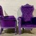 Purple Midsize Throne Chair Purple Velvet In Stock French Etsy