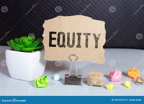 Equity Symbol Wooden Blocks With Word Equity On White Background Stock