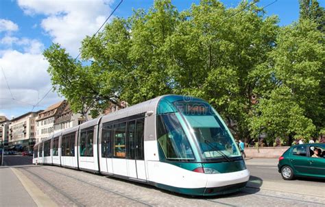 Tram In Strasbourg Alsace France Editorial Photography Image Of