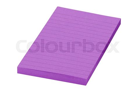 Purple Sticky Notes Isolated On White Stock Image Colourbox