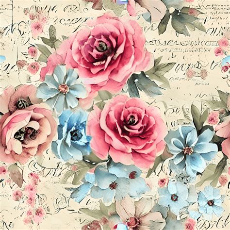 Acuarela Vintage Decorativa De Papel Envejecido Shabby Chic Estilo