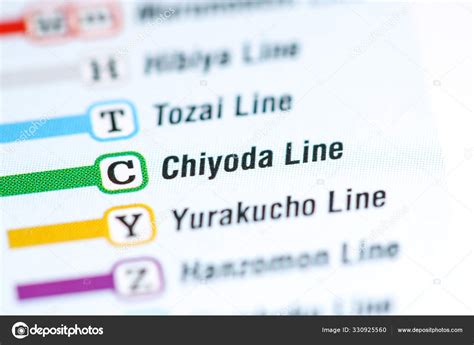 Chiyoda Line Tokyo Metro Map — Stock Photo © Aliceinwonderland2020