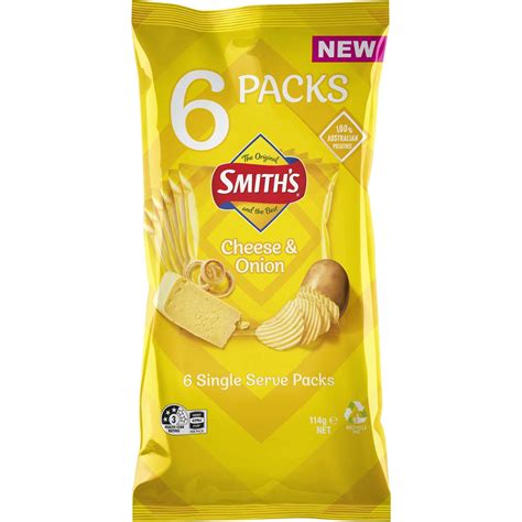 Smith S Crinkle Cut Cheese Onion Potato Chips Multipack G Woolworths