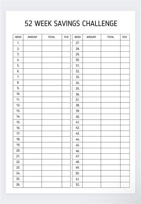 52 Week Savings Challenge Savings Binder Saving Money Savings