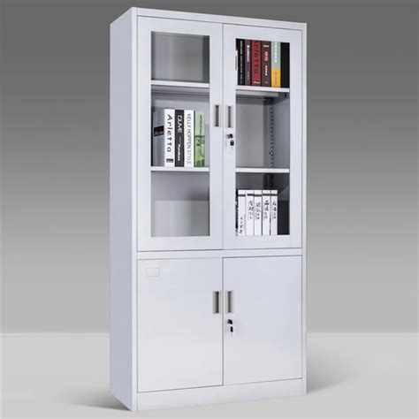 Glass Door Steel Filing Cabinet Steel Cupboard Office Metal Iron