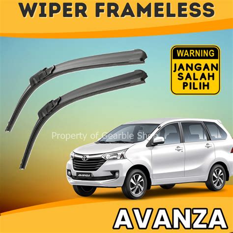 Wiper Avanza Wiper Mobil Frameless Karet Kaca Depan Mobil Set