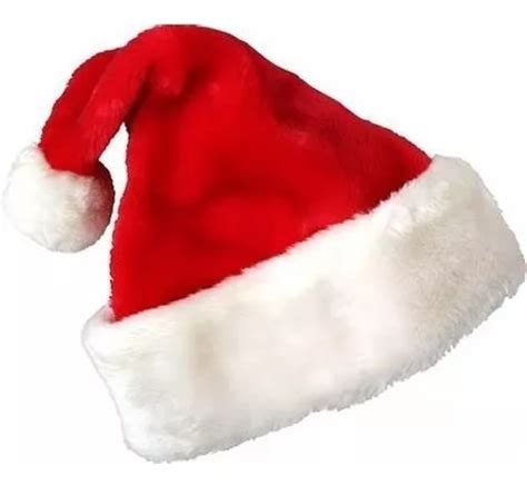 Gorro Papai Noel Veludo Vermelho Touca Natal 40cm MercadoLivre