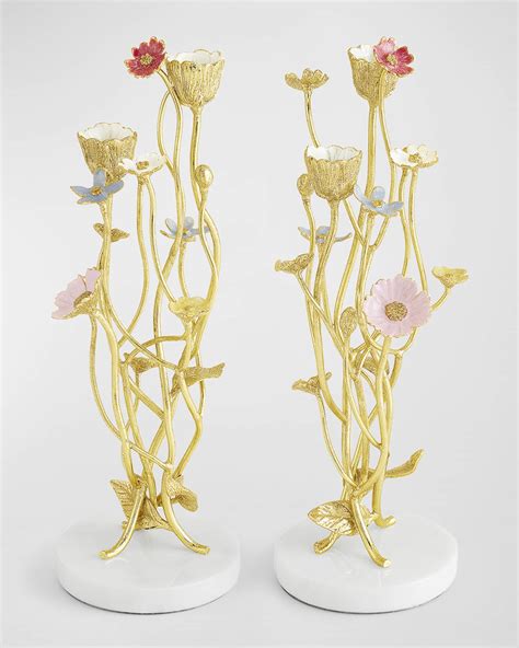 Michael Aram Wildflowers Candleholders Set Of 2 Horchow