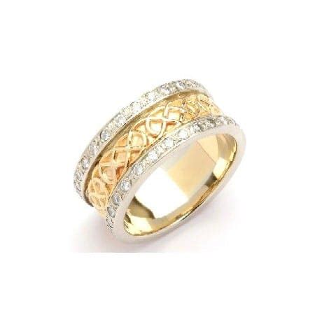 Ladies Diamond Celtic Knot Irish Wedding Ring - Fallers.com - Fallers ...