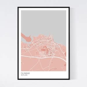 Dunbar, Scotland Map Art Print Many Styles 350gsm Art Quality Paper ...