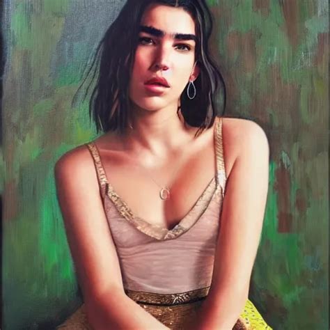 Dua Lipa In A Realistic Painting Ultra Realistic Stable Diffusion